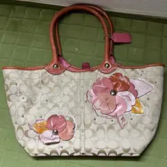 コーチ ポピー デイジー シグネチャー トートバッグ14724 - メルカリ