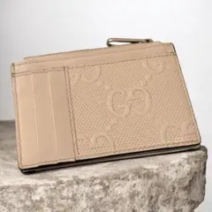 GUCCI ホワイト GGレザー コインケース