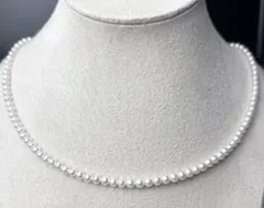 高品質 本真珠 Aランクベビーパールネックレス 3mm S925シルバー40cm 