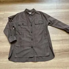 グリーンレーベルリラクシング・ブラウン ビッグシルエット長袖シャツ