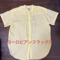 ナノユニバース　ヨーロピアンフラックスリネン 半袖シャツ★美品