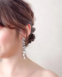 シルバーピアスとヘッドドレス