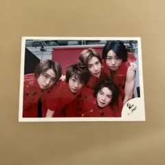 ㊗️６／１７嵐 公式写真 5人集合 赤衣装 旧嵐ロゴ❣️