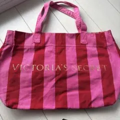 Victoria's Secret トートバッグ 赤とピンクのストライプ　ハワイ