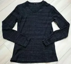 ダークグレー Vネックニット Mサイズ　メンズ