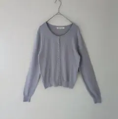 ミッシュマッシュ カーディガン ビジューボタン パープル MISCHMASCH