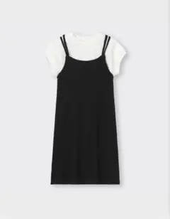 GU リブノースリーブワンピース 2色展開