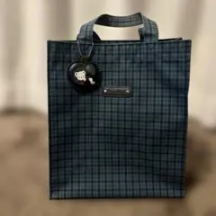 familiar トートバッグ　大　青チェック