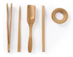 茶道六君子 6点セット6000円　天然竹製 茶道用具 茶器　茶針　茶匙　漏斗