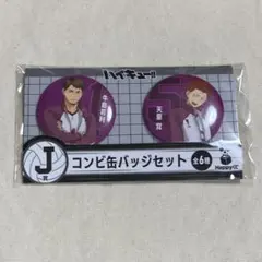 ハイキュー　ハッピーくじ　缶バッジ　牛島　天童