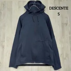 デサント フーデッド スウェット パーカー ジップアップ (Ｓ) 紺 スポーツ