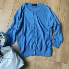 ジョンスメドレー　シーアイランドコットン　ニット　青　水色のサムネイル