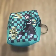 鬼滅の刃 竈門炭治郎 市松模様 キューブポーチキーホルダー