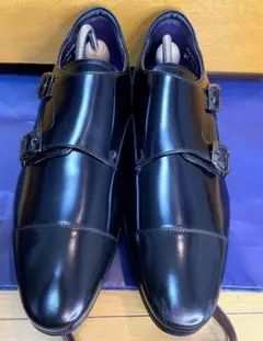 新品リーガルビジネスシューズモンクストラップスクラッチタフレザー24.5