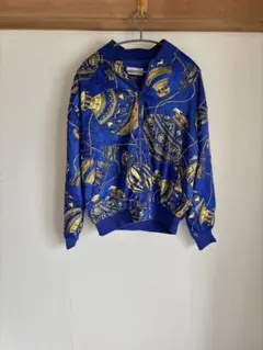 PORTO CRUZ 金字スカーフの総柄 ブルゾン【Mサイズ】