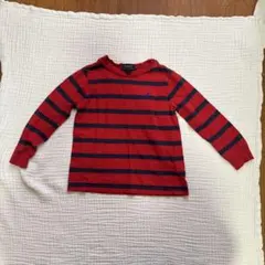 Polo 赤ネイビー ストライプ 長袖カットソー　3T 100〜110
