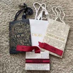 Dior ディオール ショッパー 4点セット 限定ホリデー 紙袋 リボン