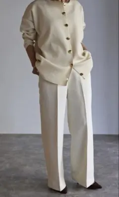 BONJOURSAGAN ダイバーニット金鉛　カーディガン