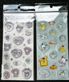 【正規品】サンリオ すりガラス風シール 2枚セット　クロミ　プリン　ポチャッコ