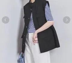 UNITEDARROWSミリタリーノースリーブベスト　¥31,900→¥6800のサムネイル
