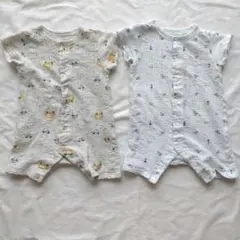 ベビー服【2枚セット】半袖　ロンパース　70cm