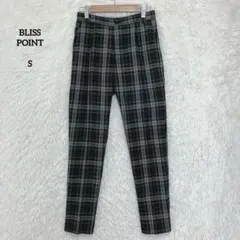 BLISS POINT ブリスポイント チェック柄パンツ レーヨン混 後ろゴムのサムネイル