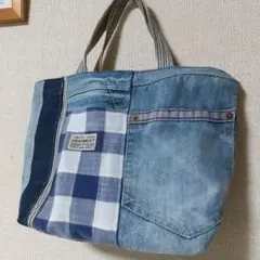 ハンドメイド＊トートバッグ◈デニム◈リメイクのサムネイル
