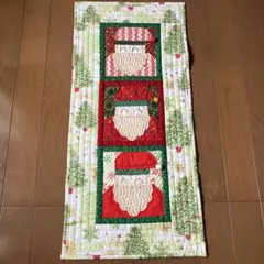 パッチワークキルトタペストリー　クリスマスタペストリー　パッチワーク