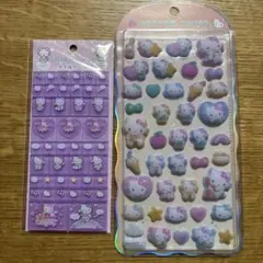 正規品　サンリオ　ハローキティ　コットンパフィーシール　タイルシール　2点