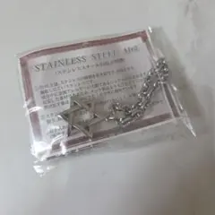 ステンレススチール316L 六芒星型ネックレス 約50cm