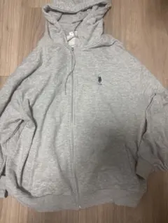 U.S. POLO ASSN. フルジップパーカー グレー Lのサムネイル