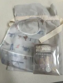 GELATO PIQUE お食事エプロンとストローセット