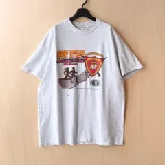 90s古着　イベントTシャツ　DELTA ランニング　XL 白灰色　霜降り