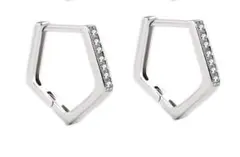 ピアス メンズ 五角形 シルバー 925 刻印有 BTS 韓国 お洒落  リング