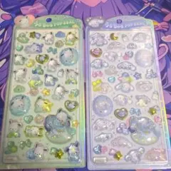 うるちゅるポップシール　サンリオ　シナモロール　ポチャッコ　2枚セット