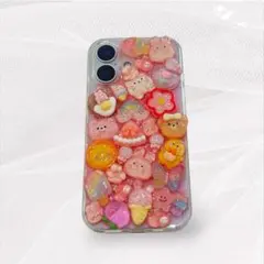 iPhone16ハード　デコケース　うさちゃん　ピンク　平成女児