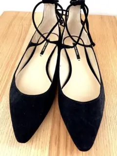 ZARA BASIC 編み上げフラットシューズ　新品　未使用