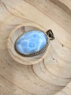 ち*る様 ラリマー ペンダントトップ s925 花模様 可愛い