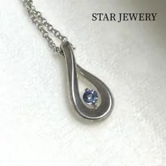 美品✨スタージュエリー♡ドロップモチーフシルバーネックレス　タンザナイト　925のサムネイル