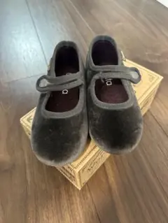 Cienta ベロアシューズ　グレー　24(14.5cm)