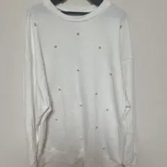 INGNI パールビジュー付きスウェット ホワイト