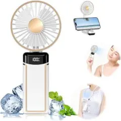 携帯扇風機 手持ち扇風機 USB扇風機 卓上扇風機 ハンディ ホワイト
