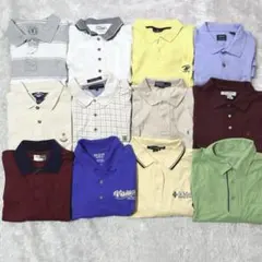 アメリカ古着 半袖ポロシャツ 12点セット Lサイズ まとめ売り usaのサムネイル