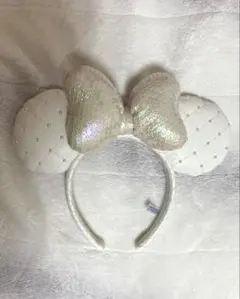 東京ディズニーリゾート カチューシャ ホワイト パール