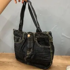 3F Navy produce デニム トートバッグ リメイク風 ヴィンテージ - メルカリ