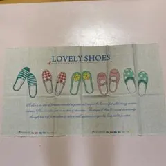 シューズ柄綿麻生地　43×88