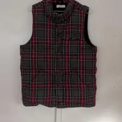 BROWNY ブラウニー チェック柄　ダウンベスト Ｌ