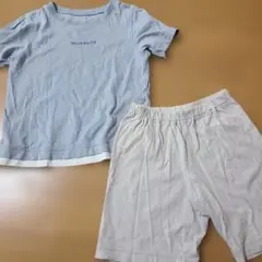 GU パジャマ上下セット 110cm 水色・白