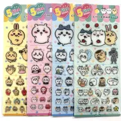 【韓国限定】ちいかわ 5サイズステッカー ぷっくりシール 4種セット