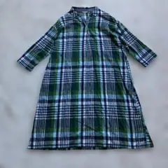 SELF SERVICE チェック柄 ロングシャツワンピース Mサイズ